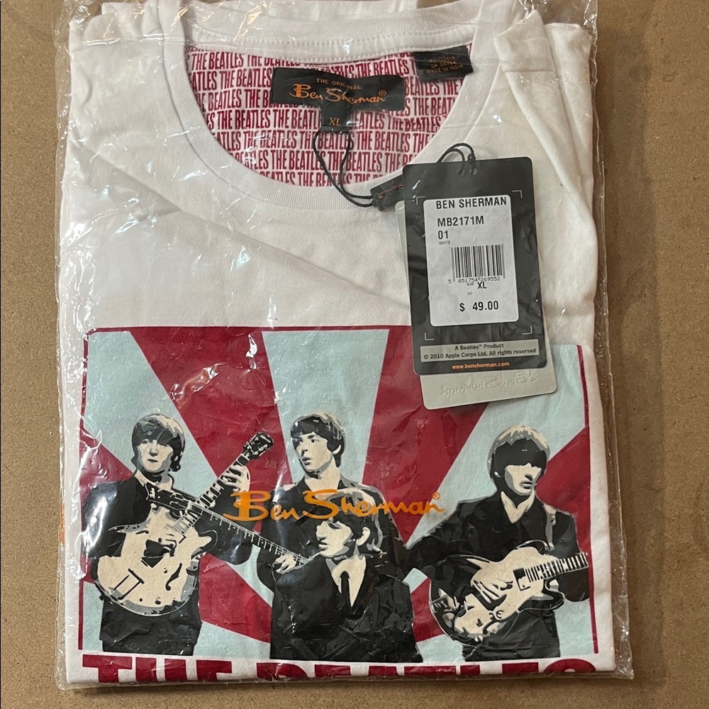 Originally Sealed Ben Sherman White Beatles Graphic Tee